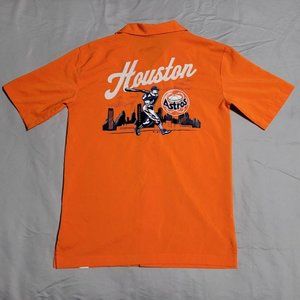 Fanatics Houston Astros Orange Button Up Proven Winner Camp Shirt Men's Small S